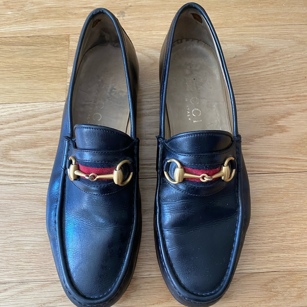 Authentic Mens Gucci Horsebit Loafers Size 10.5